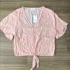Elodie Pink Button-Down Women's Top
